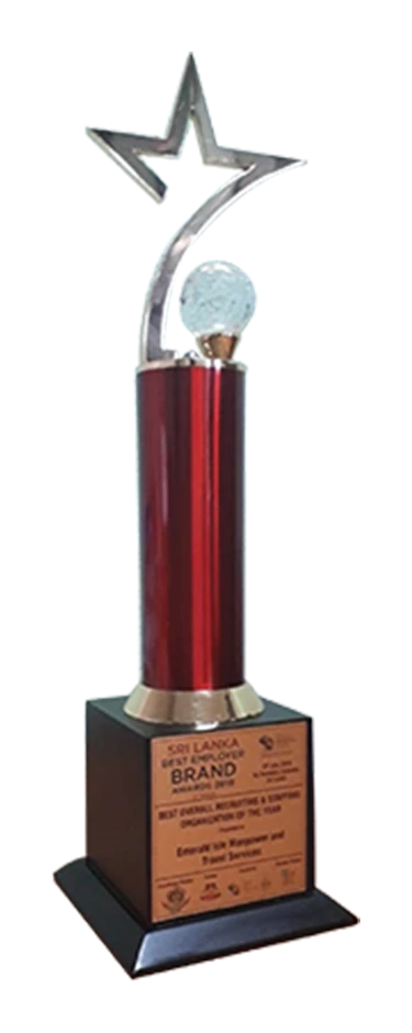 Emerald Isle Employer Brand Award trophy