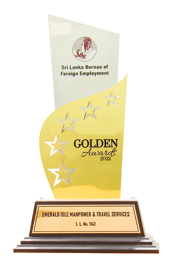 Emerald Isle Golden Award 2022 trophy