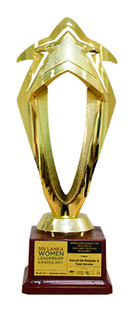 Emerald Isle Sri Lanka Women Leadership Award trophy